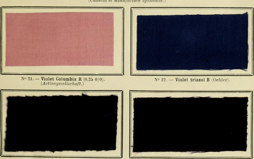 An illustration from Revue générale des mati`eres colorantes et des industries qui s'y rattachent, 1908, leaf 74