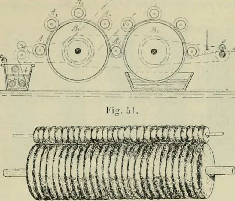 An illustration from Revue générale des mati`eres colorantes et des industries qui s'y rattachent, 1908, leaf 102