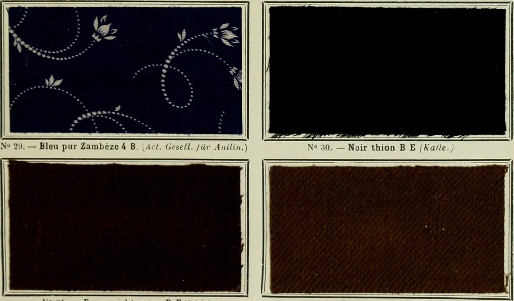 An illustration from Revue générale des mati`eres colorantes et des industries qui s'y rattachent, 1908, leaf 104