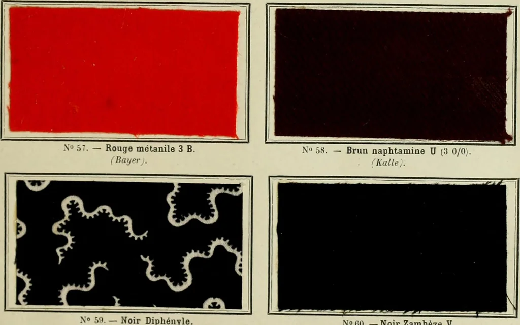 An illustration from Revue générale des mati`eres colorantes et des industries qui s'y rattachent, 1908, leaf 232