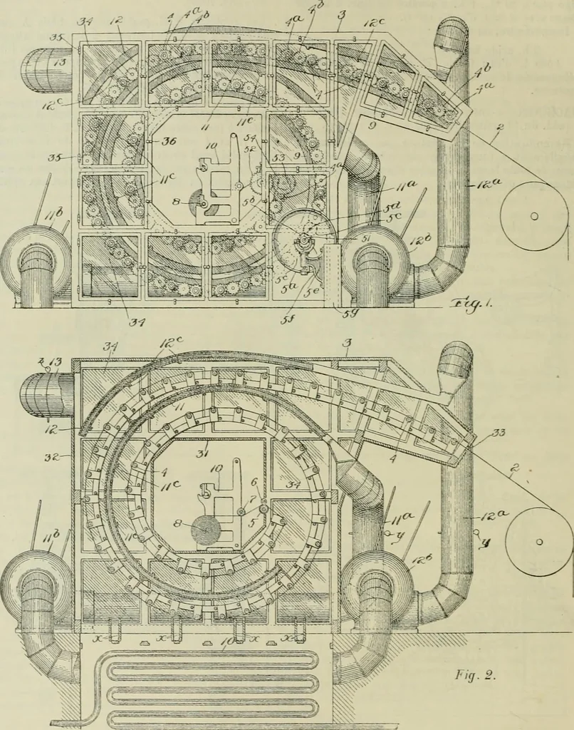 An illustration from Revue générale des mati`eres colorantes et des industries qui s'y rattachent, 1908, leaf 105