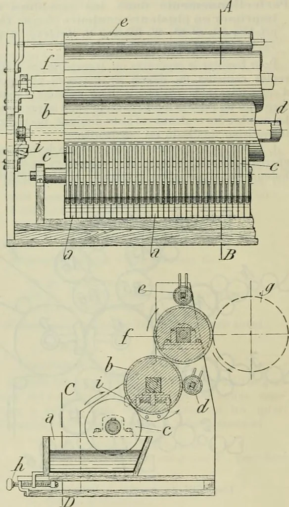 An illustration from Revue générale des mati`eres colorantes et des industries qui s'y rattachent, 1908, leaf 371