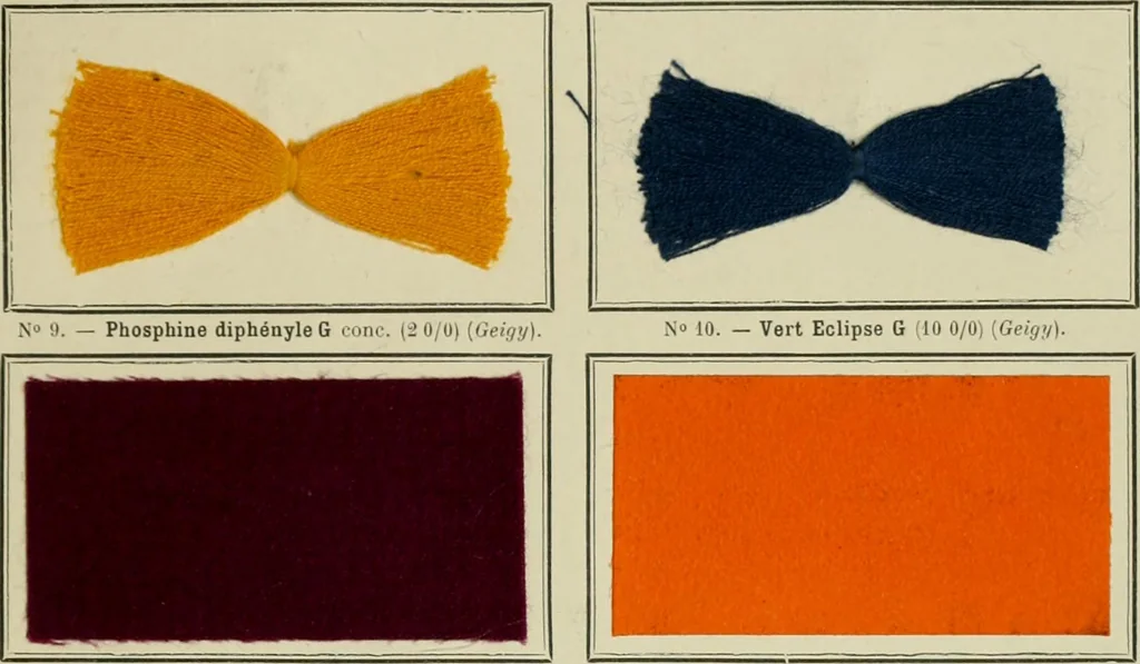 An illustration from Revue générale des mati`eres colorantes et des industries qui s'y rattachent, 1908, leaf 54