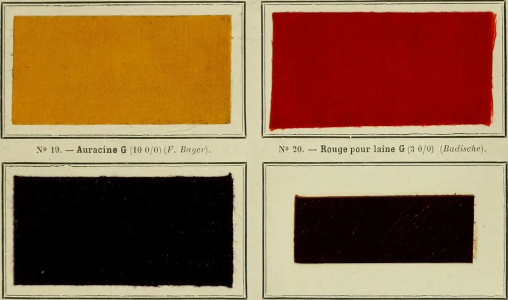 An illustration from Revue générale des mati`eres colorantes et des industries qui s'y rattachent, 1908, leaf 90