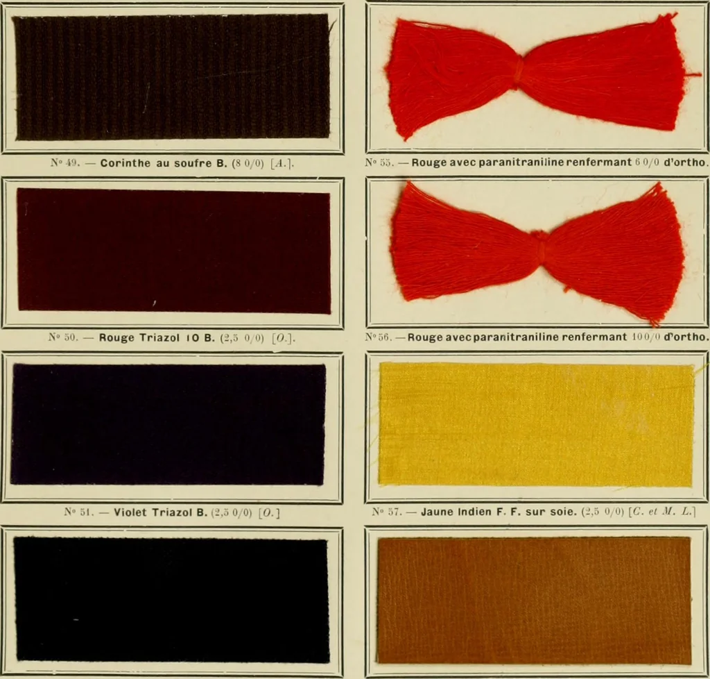 An illustration from Revue générale des mati`eres colorantes et des industries qui s'y rattachent, 1908, leaf 128