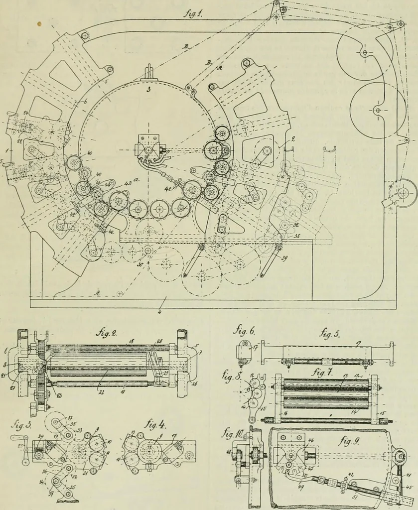 An illustration from Revue générale des mati`eres colorantes et des industries qui s'y rattachent, 1908, leaf 146