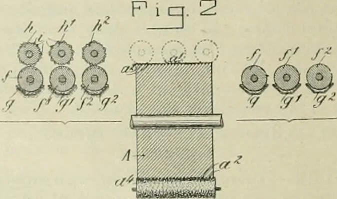 An illustration from Revue générale des mati`eres colorantes et des industries qui s'y rattachent, 1908, leaf 215