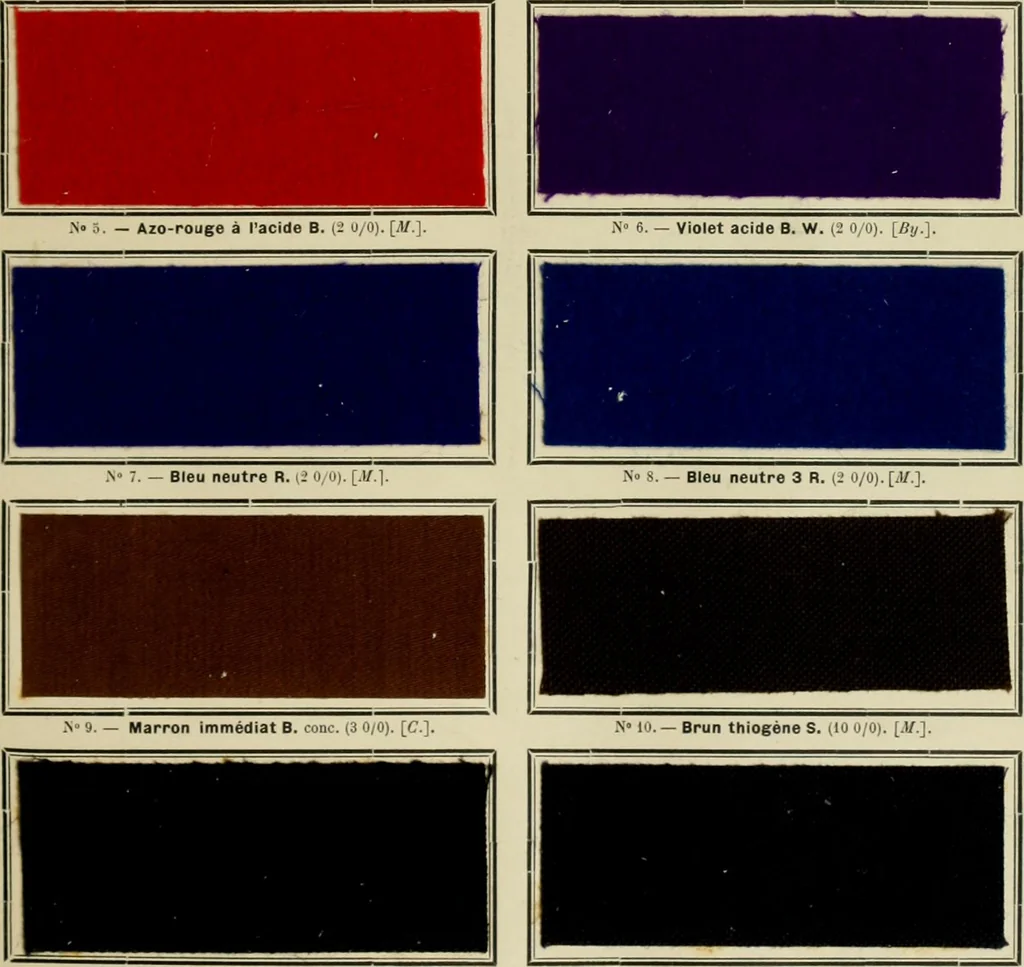 An illustration from Revue générale des mati`eres colorantes et des industries qui s'y rattachent, 1908, leaf 24