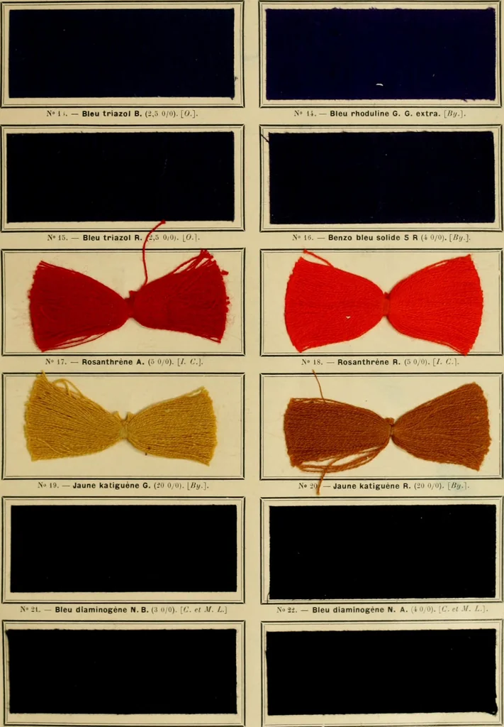 An illustration from Revue générale des mati`eres colorantes et des industries qui s'y rattachent, 1908, leaf 54