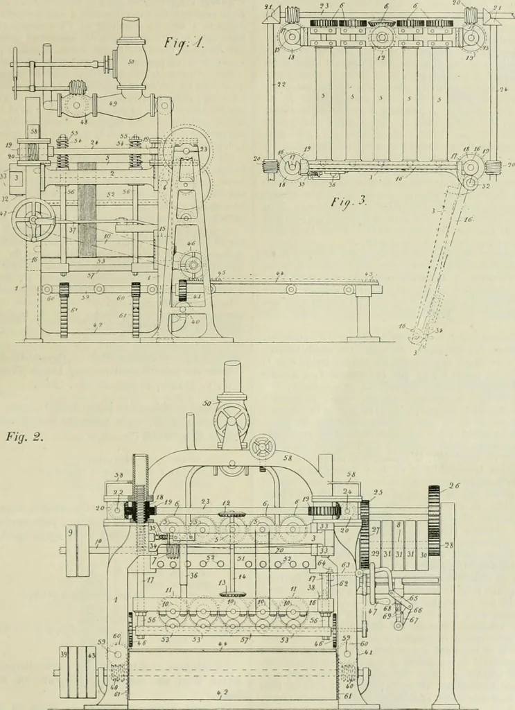 An illustration from Revue générale des mati`eres colorantes et des industries qui s'y rattachent, 1908, leaf 66