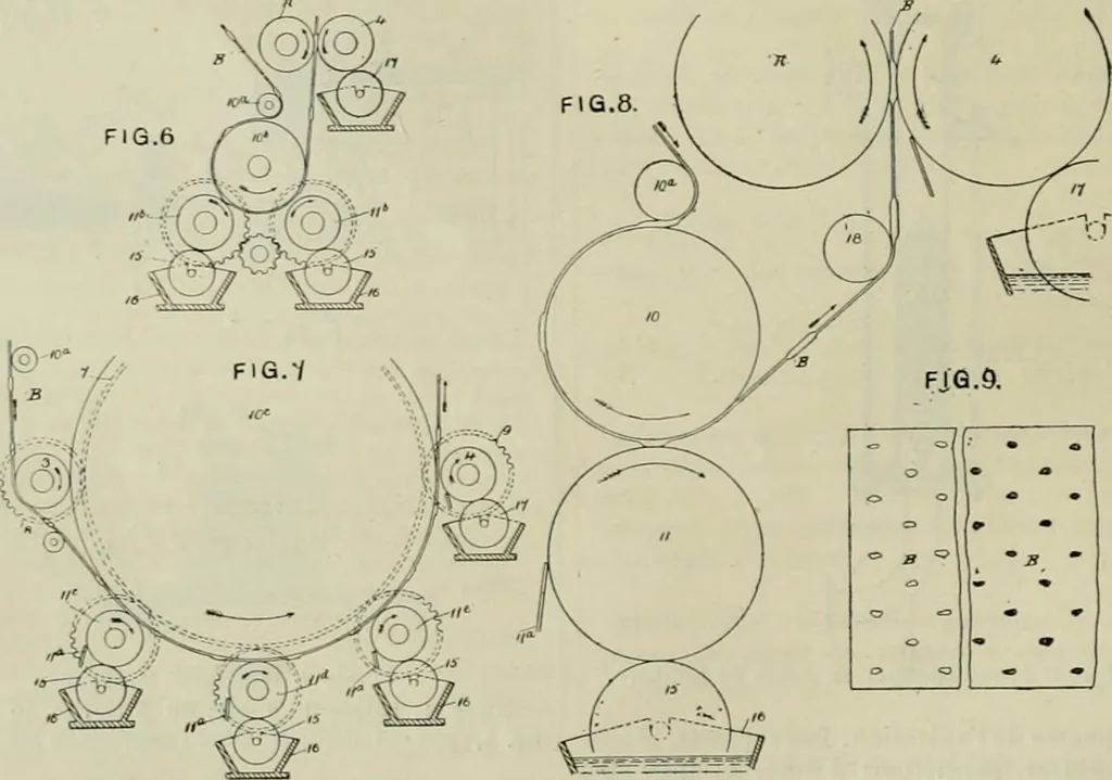 An illustration from Revue générale des mati`eres colorantes et des industries qui s'y rattachent, 1908, leaf 69