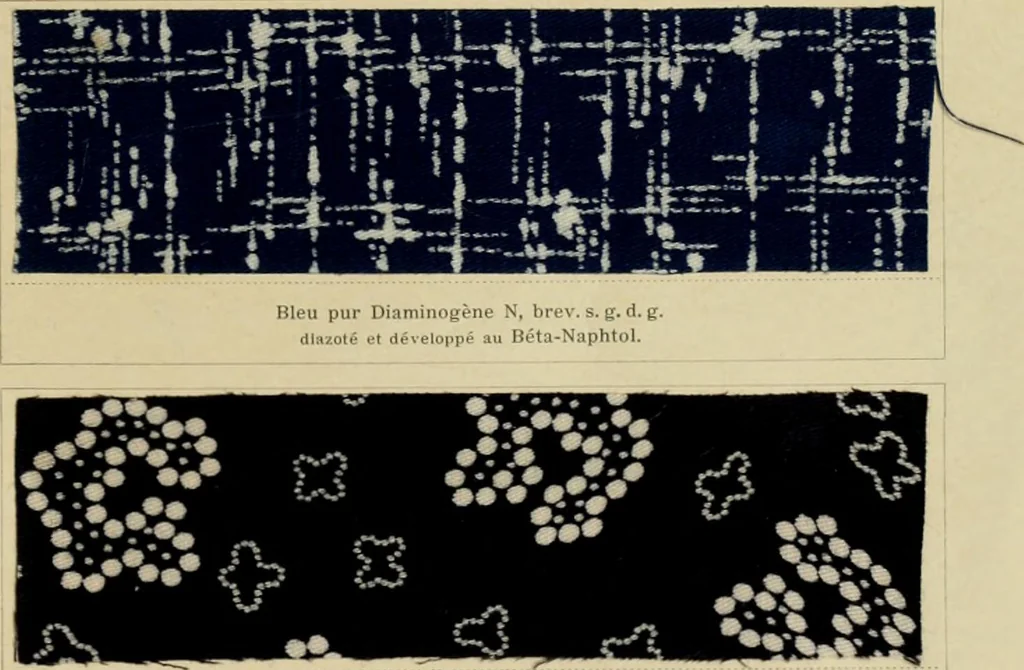 An illustration from Revue générale des mati`eres colorantes et des industries qui s'y rattachent, 1908, leaf 76