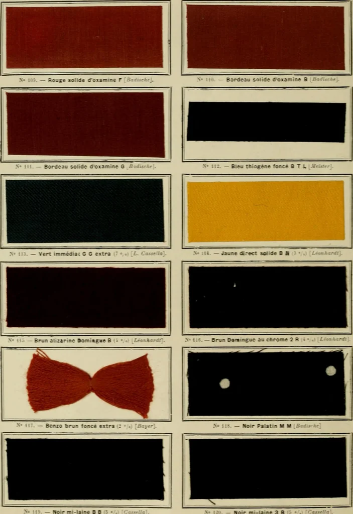 An illustration from Revue générale des mati`eres colorantes et des industries qui s'y rattachent, 1908, leaf 307
