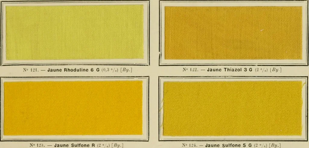 An illustration from Revue générale des mati`eres colorantes et des industries qui s'y rattachent, 1908, leaf 334
