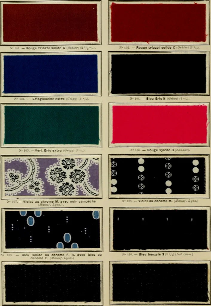 An illustration from Revue générale des mati`eres colorantes et des industries qui s'y rattachent, 1908, leaf 259