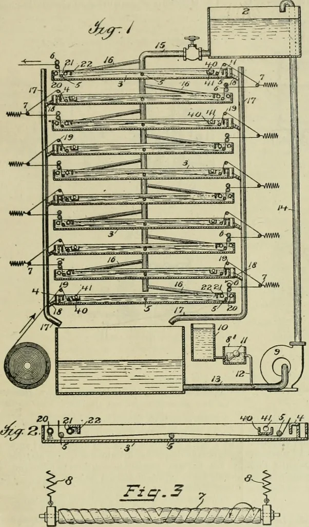 An illustration from Revue générale des mati`eres colorantes et des industries qui s'y rattachent, 1908, leaf 380