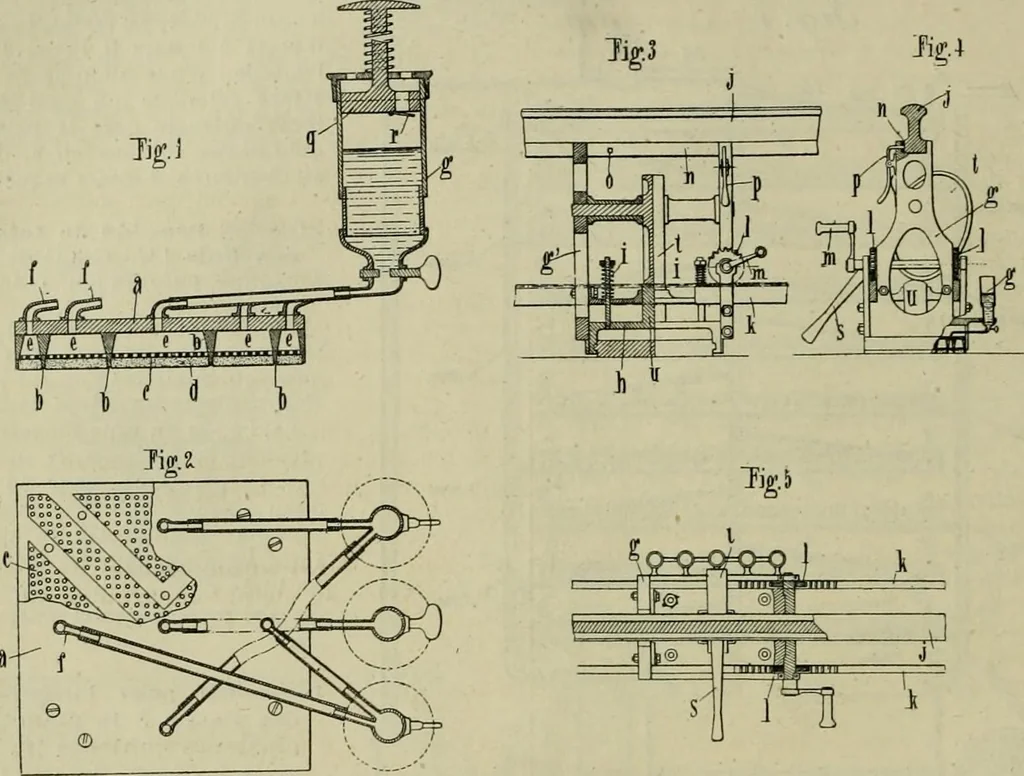 An illustration from Revue générale des mati`eres colorantes et des industries qui s'y rattachent, 1908, leaf 381