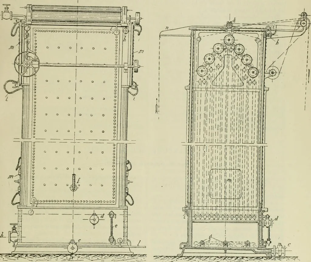 An illustration from Revue générale des mati`eres colorantes et des industries qui s'y rattachent, 1908, leaf 80