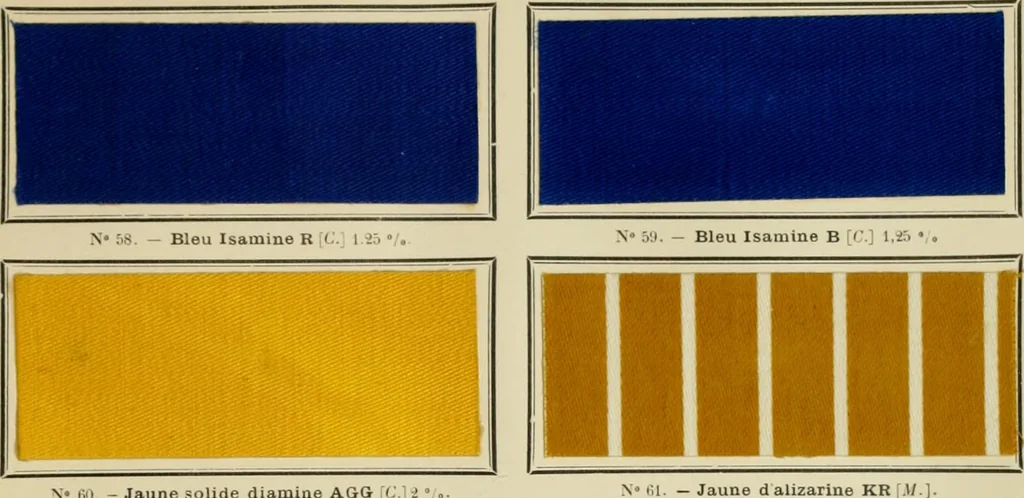 An illustration from Revue générale des mati`eres colorantes et des industries qui s'y rattachent, 1908, leaf 222
