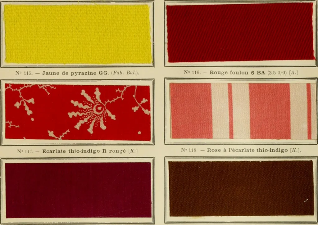 An illustration from Revue générale des mati`eres colorantes et des industries qui s'y rattachent, 1908, leaf 376