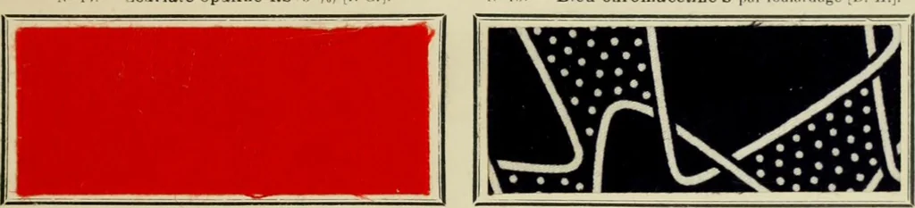 An illustration from Revue générale des mati`eres colorantes et des industries qui s'y rattachent, 1908, leaf 56