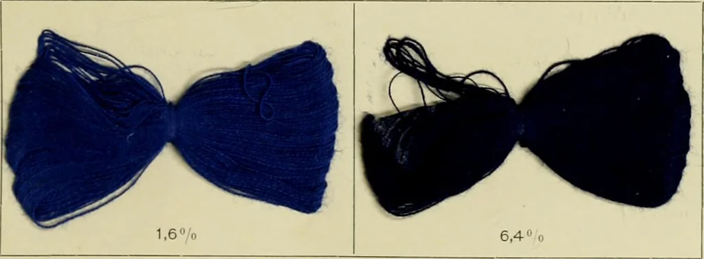 An illustration from Revue générale des matières colorantes et de leurs applications aux textiles, 1908, leaf 148