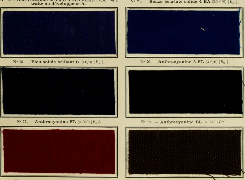 An illustration from Revue générale des matières colorantes et de leurs applications aux textiles, 1908, leaf 166