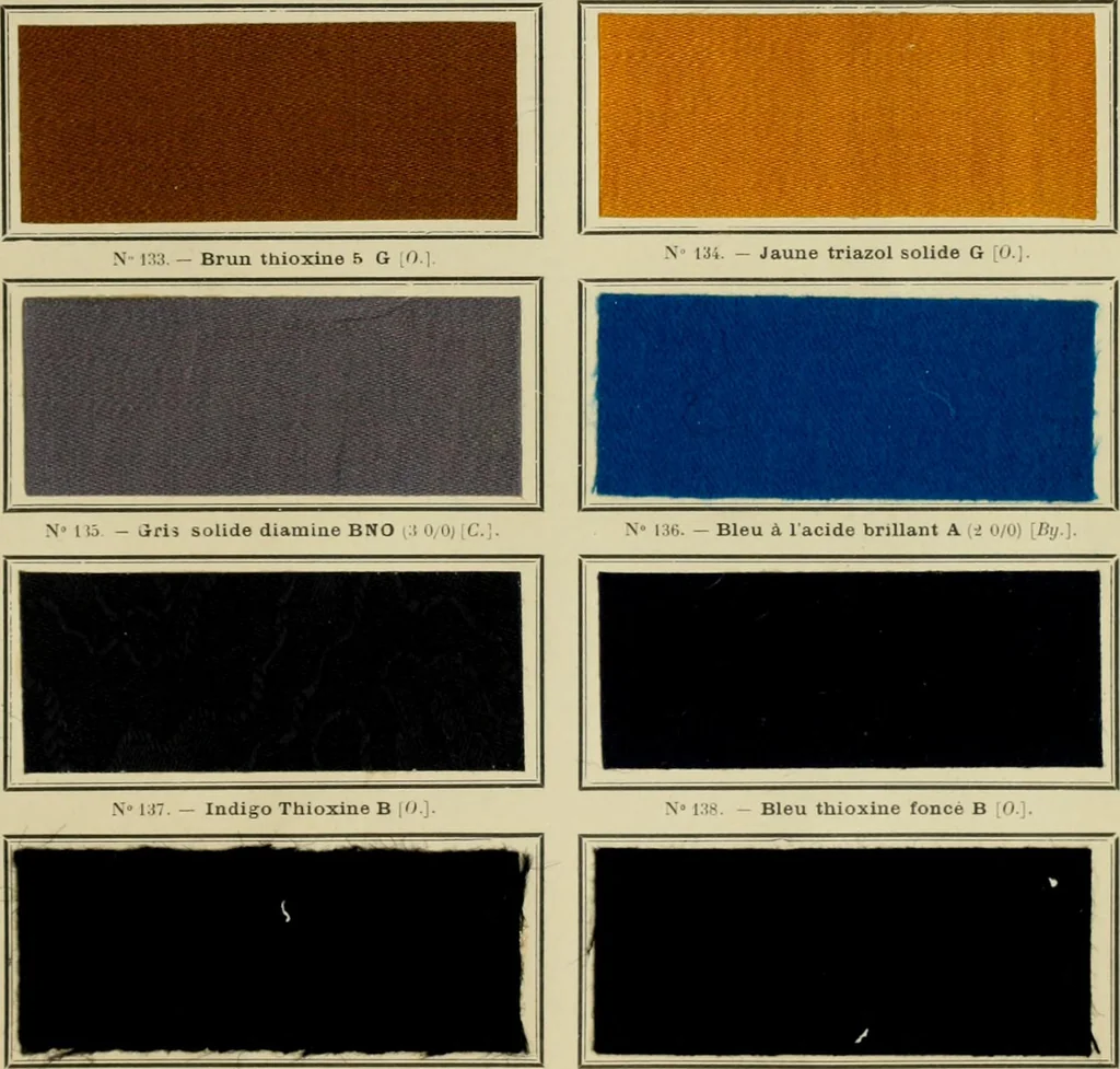 An illustration from Revue générale des matières colorantes et de leurs applications aux textiles, 1908, leaf 264