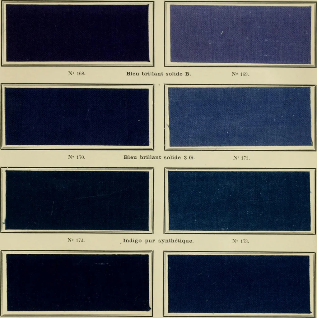 An illustration from Revue générale des matières colorantes et de leurs applications aux textiles, 1908, leaf 330