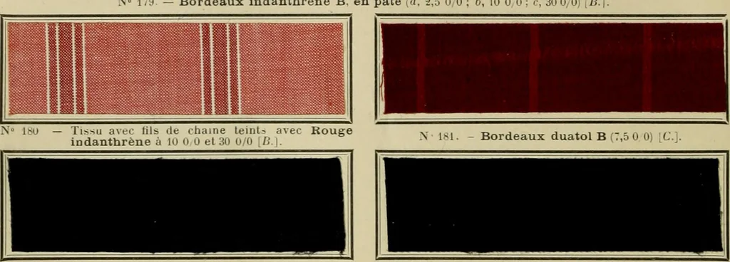 An illustration from Revue générale des matières colorantes et de leurs applications aux textiles, 1908, leaf 379