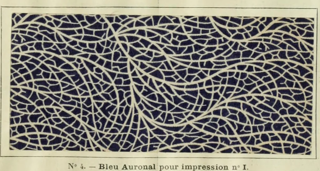 An illustration from Revue générale des matières colorantes et de leurs applications aux textiles, 1908, leaf 390