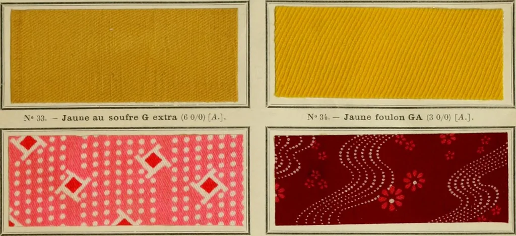 An illustration from Revue générale des matières colorantes et de leurs applications aux textiles, 1908, leaf 94