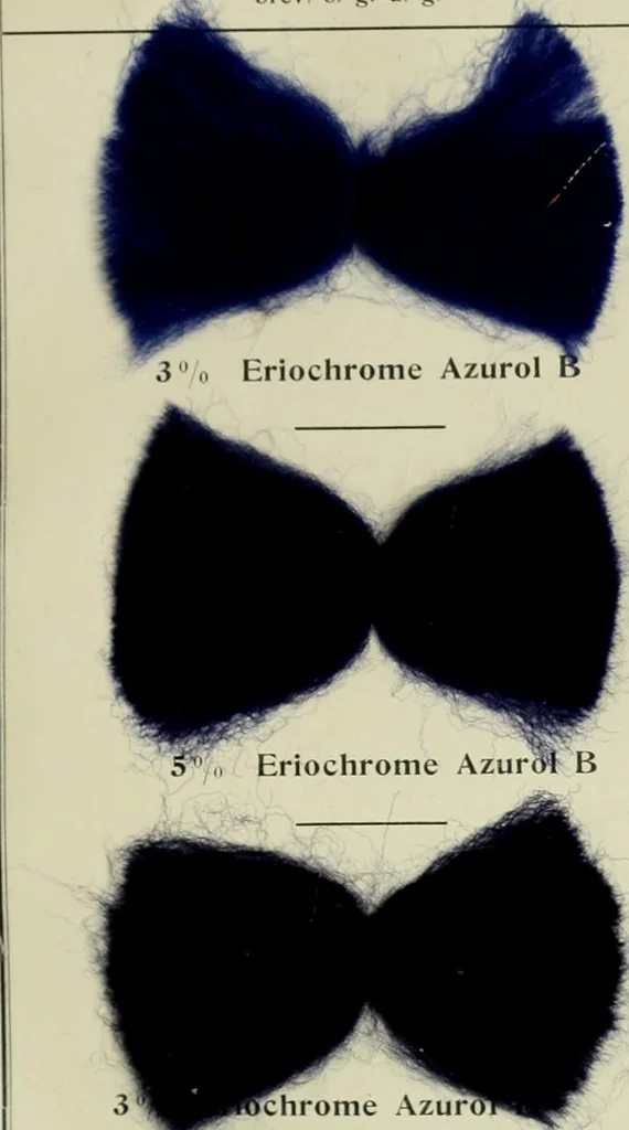 An illustration from Revue générale des matières colorantes et de leurs applications aux textiles, 1908, leaf 112