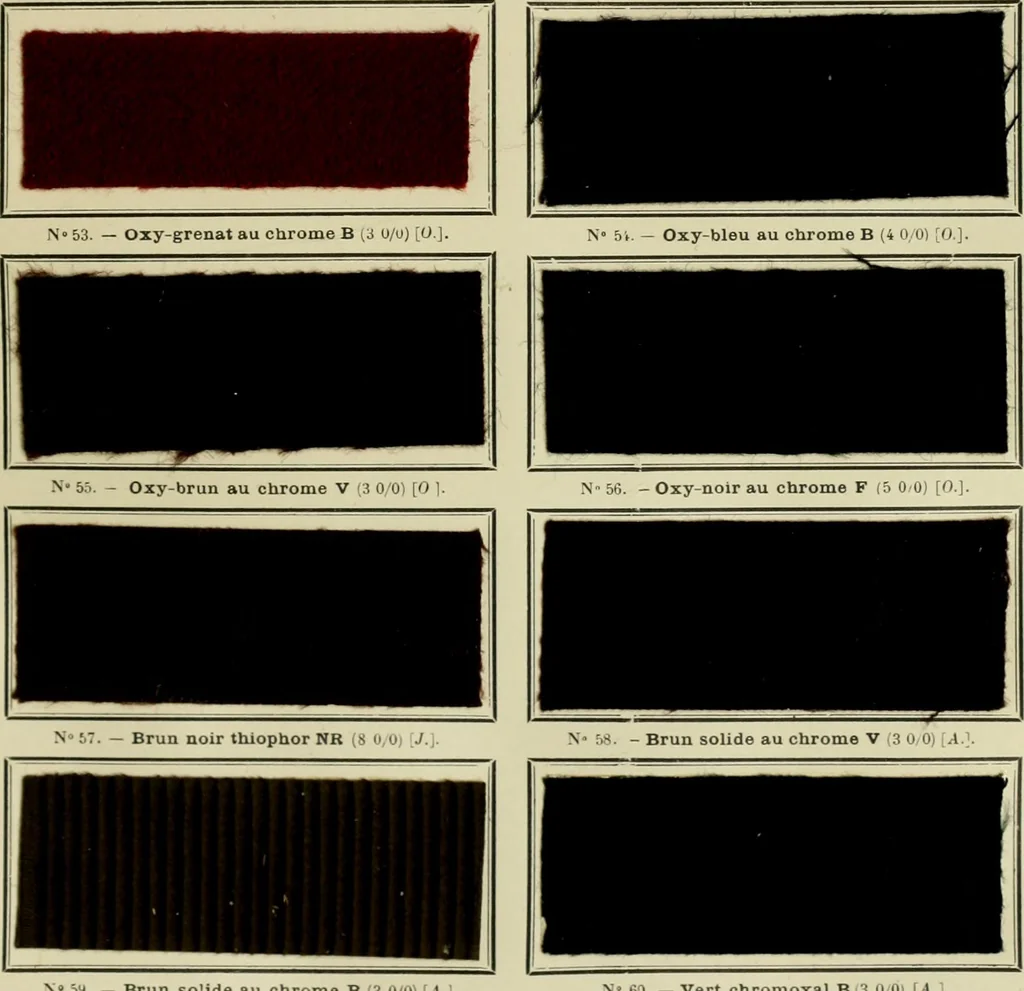 An illustration from Revue générale des matières colorantes et de leurs applications aux textiles, 1908, leaf 154
