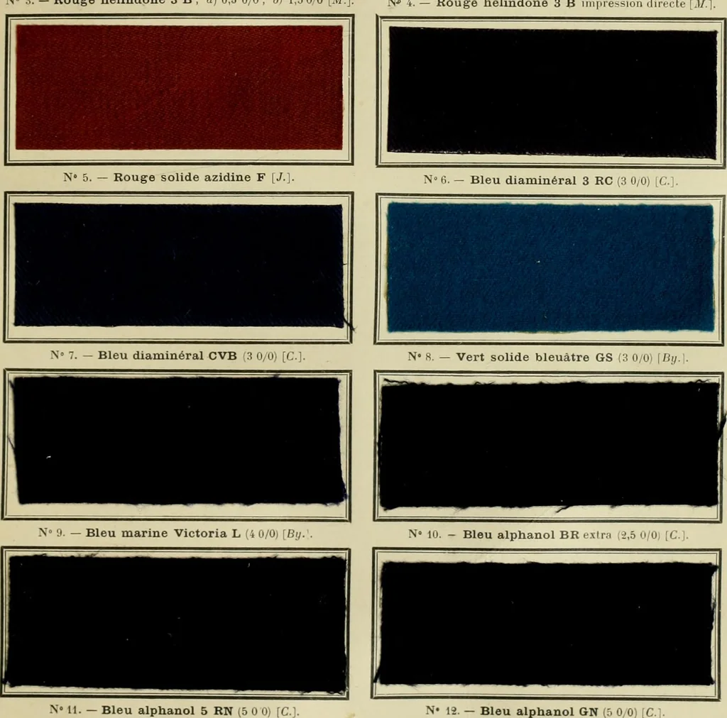 An illustration from Revue générale des matières colorantes et de leurs applications aux textiles, 1908, leaf 26