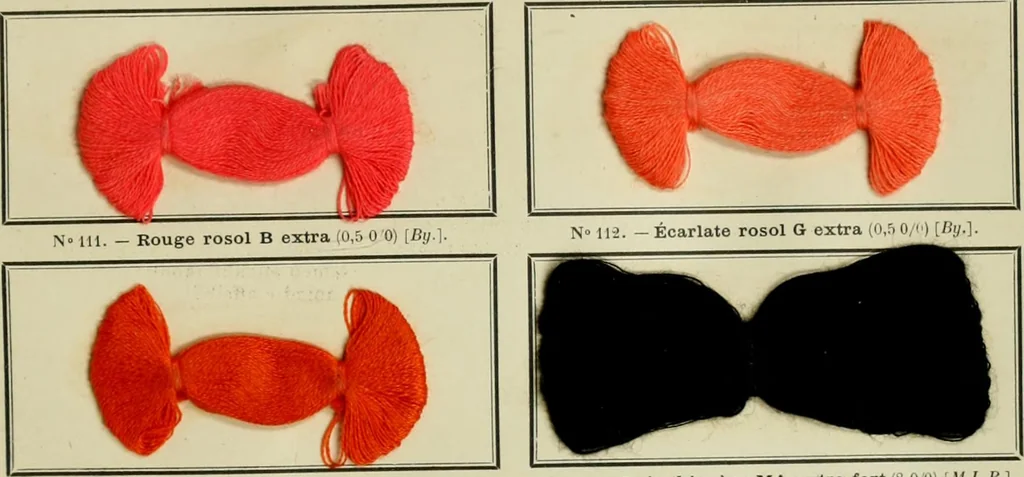 An illustration from Revue générale des matières colorantes et de leurs applications aux textiles, 1908, leaf 266