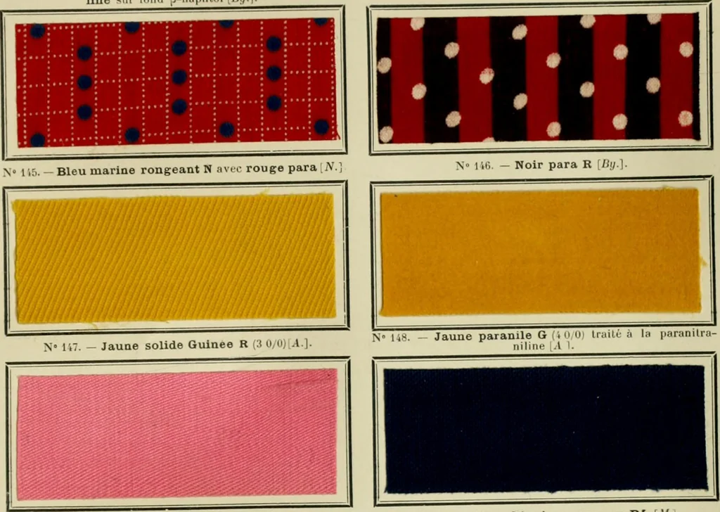 An illustration from Revue générale des matières colorantes et de leurs applications aux textiles, 1908, leaf 346