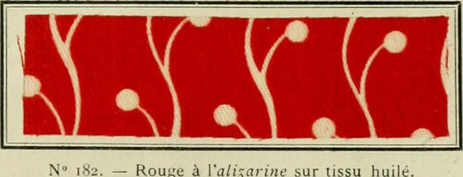 An illustration from Revue générale des matières colorantes et de leurs applications aux textiles, 1908, leaf 390