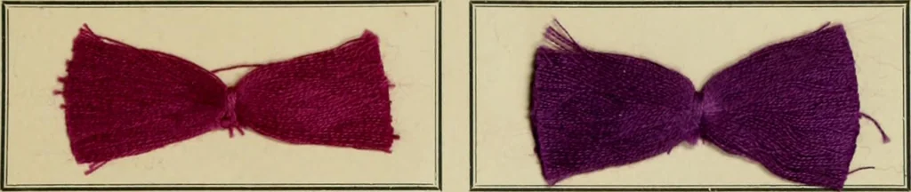 An illustration from Revue générale des matières colorantes et de leurs applications aux textiles, 1908, leaf 58