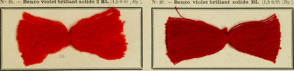 An illustration from Revue générale des matières colorantes et de leurs applications aux textiles, 1908, leaf 58