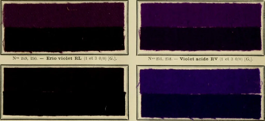An illustration from Revue générale des matières colorantes et de leurs applications aux textiles, 1908, leaf 354