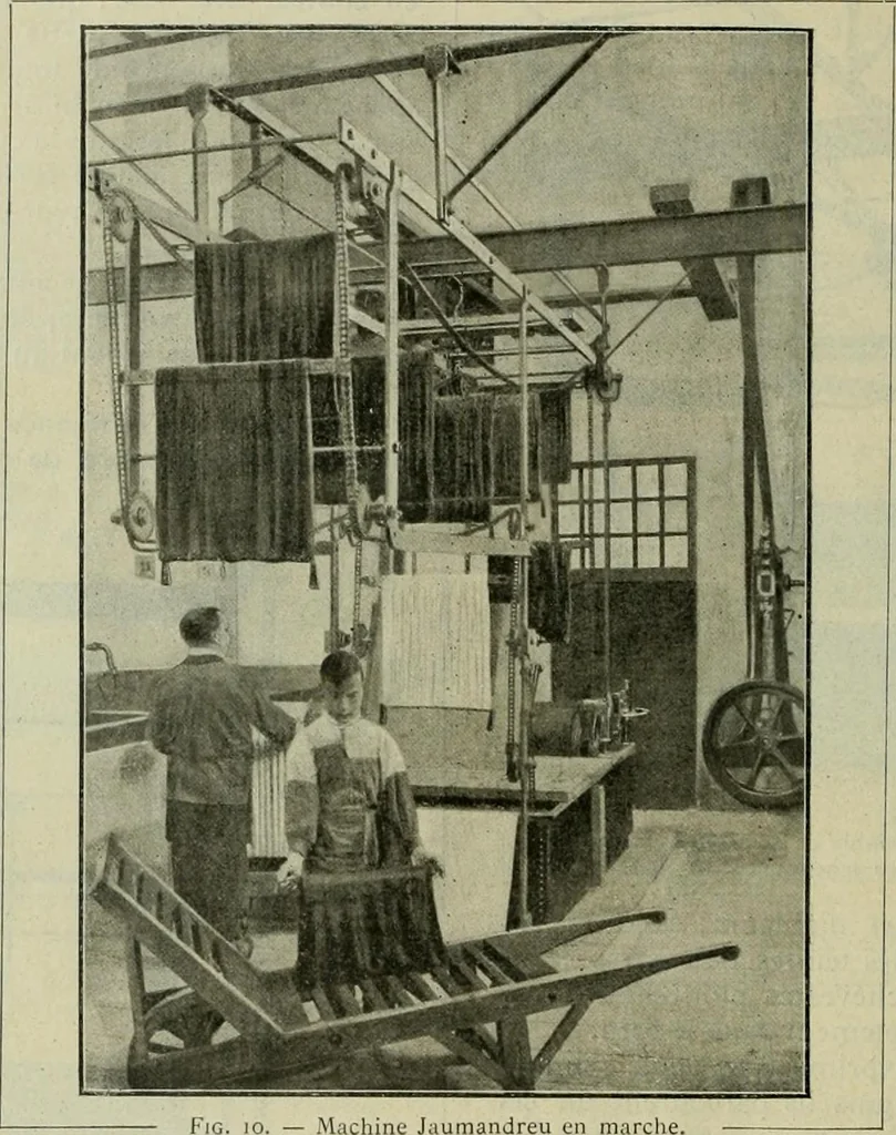 An illustration from Revue générale des matières colorantes et de leurs applications aux textiles, 1908, leaf 381