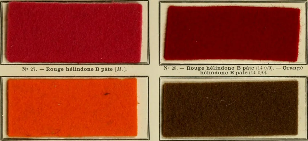 An illustration from Revue générale des matières colorantes et de leurs applications aux textiles, 1908, leaf 68