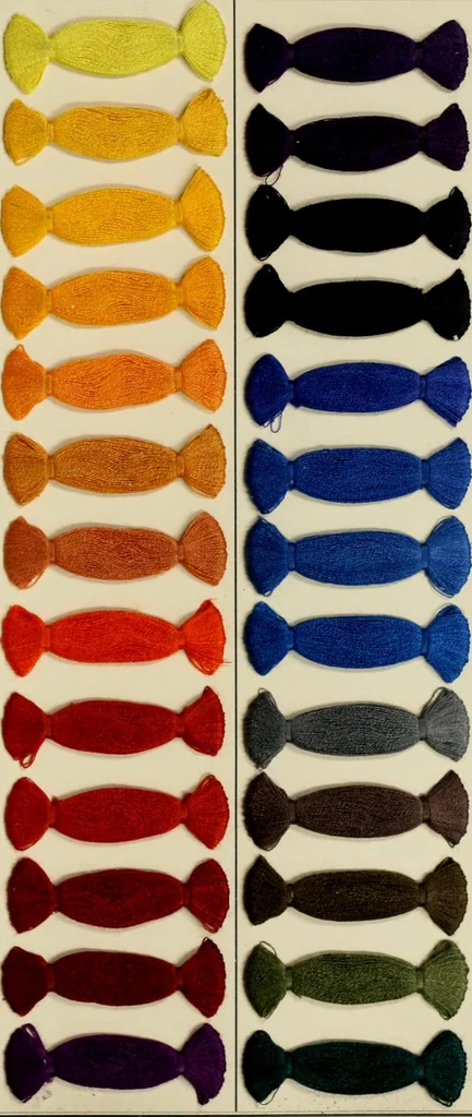 An illustration from Revue générale des matières colorantes et de leurs applications aux textiles, 1908, leaf 128
