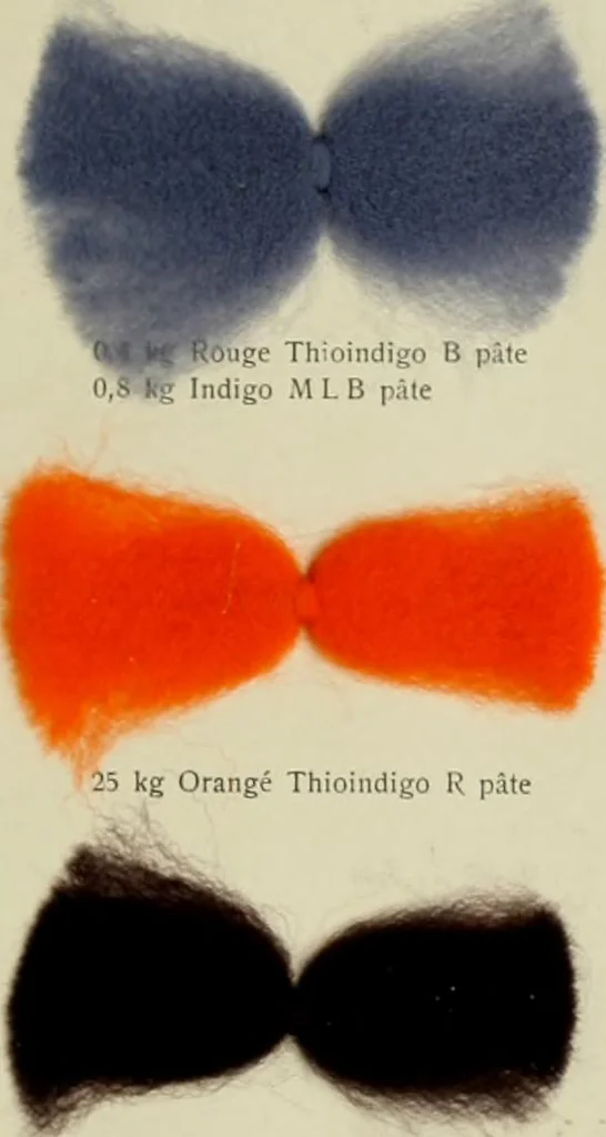 An illustration from Revue générale des matières colorantes et de leurs applications aux textiles, 1908, leaf 230