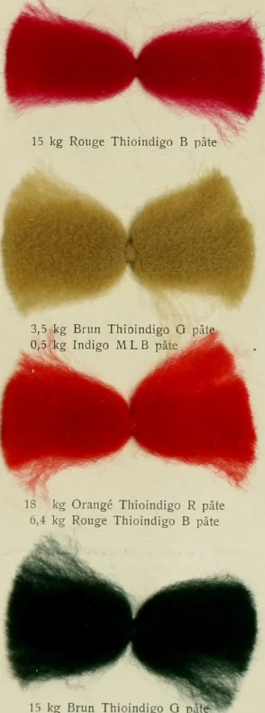 An illustration from Revue générale des matières colorantes et de leurs applications aux textiles, 1908, leaf 230