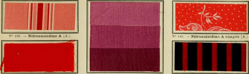 An illustration from Revue générale des matières colorantes et de leurs applications aux textiles, 1908, leaf 232