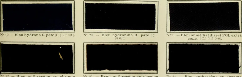 An illustration from Revue générale des matières colorantes et de leurs applications aux textiles, 1908, leaf 60