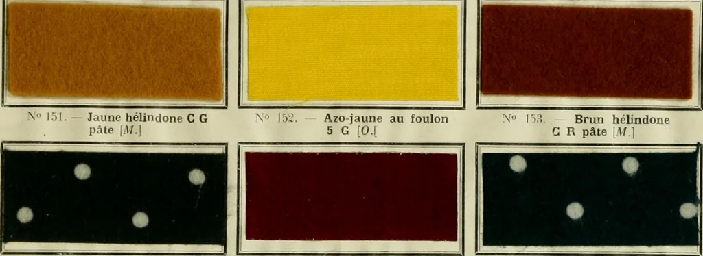An illustration from Revue générale des matières colorantes de la teinture, de l'impression et des apprêts, 1910, leaf 280