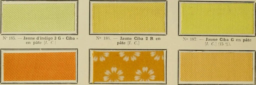 An illustration from Revue générale des matières colorantes de la teinture, de l'impression et des apprêts, 1910, leaf 345
